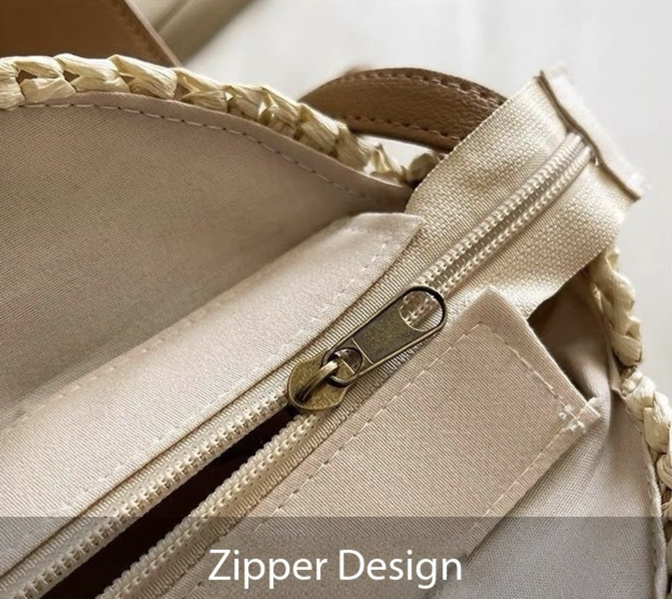 Versatile Stylish Crossbody Shoulder Small Round Paper Woven Straw Bag